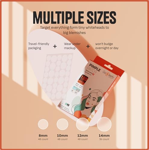 GoGleefy 180 Pimple Patches for Face – Invisible Hydrocolloid Acne Spot Treatment, Day & Night Skin Healing
