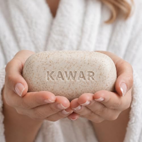 KAWAR Dead Sea Exfoliating Soap Bar with Salicylic Acid - 1-Pack, Vegan & Nourishing
