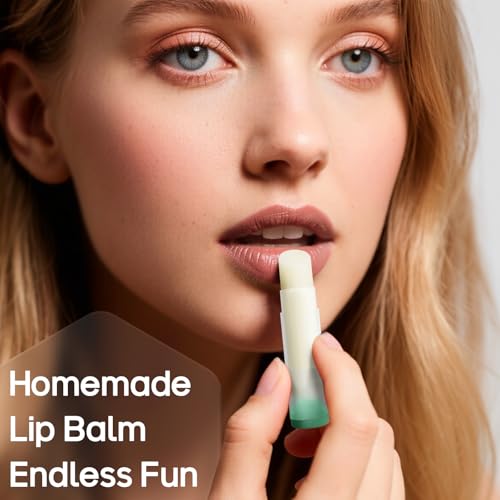 Green Cap 50Pcs Lip Balm Tubes 5.5ml BPA-Free Twist-Up Containers for DIY Lipstick