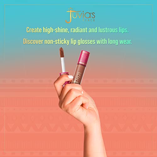 Juvia's Place Caramel Rose Lip Gloss - Hydrating, Long-Lasting, High Shine, Non-Sticky, 16 oz