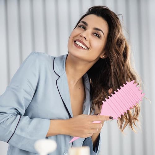 Curly Hair Brush for Defining Curls | Ergonomic Design, Pink