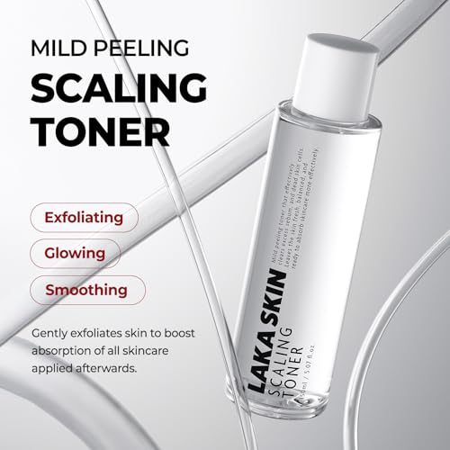 Laka Skin Care Scaling Toner 150ml - Gentle Exfoliating Hydrating Face Toner with AHA PHA Hyaluronic Acid