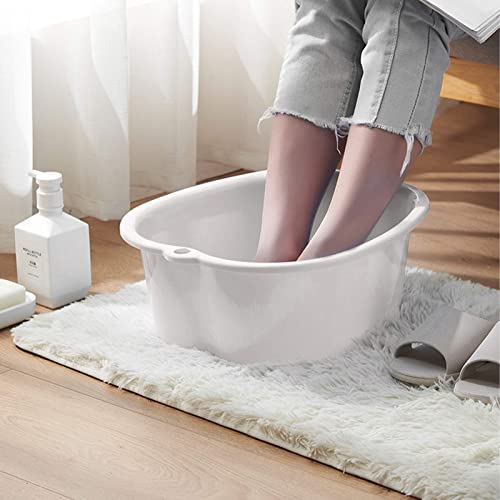 AXLOFO Foot Soaking Bath Basin - Large White Tub for Relaxation