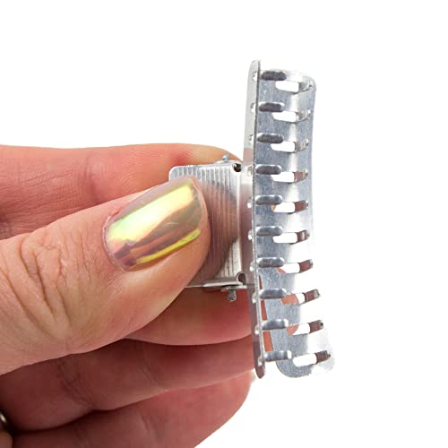 Salon Supply Co 10-Pack Aluminum Wave Clips - 2" Finger Wave Set
