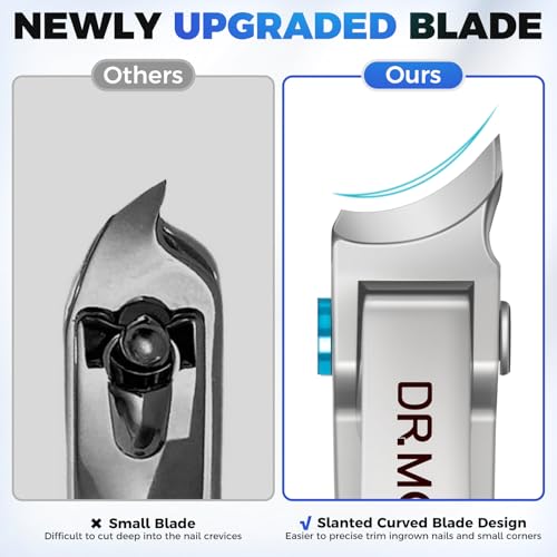 DRMODE Silver Large Ingrown Toenail Clippers for Thick Nails
