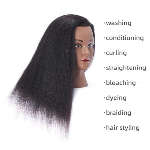 HAIRGINKGO 92022B0214 14-16" Real Hair Mannequin Head for Cosmetology