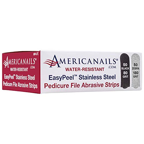 Americanails EasyPeel Pedicure Abrasive Strips - 100 Pack for Smooth Feet