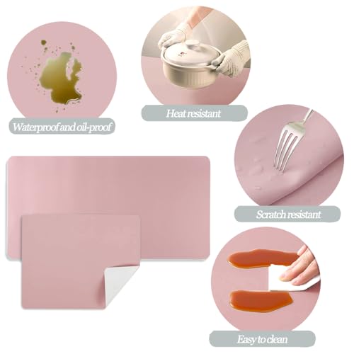 2PCS Nail Art Table Mat with Microfiber Leather, Non-Slip, Waterproof, Professional Manicure Desk Pad