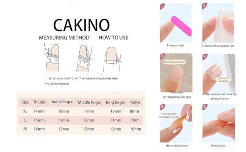 Short Almond Handmade Press On Nails - Reusable Salon Quality (251107, Small)