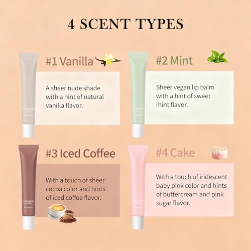 4PCS Summer Lip Balm Set - Moisturizing Lip Gloss for Girls