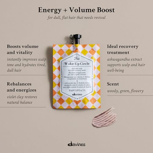 Davines Invigorating Hair Mask for Stressed Scalp & Hair, 1.69 Fl Oz