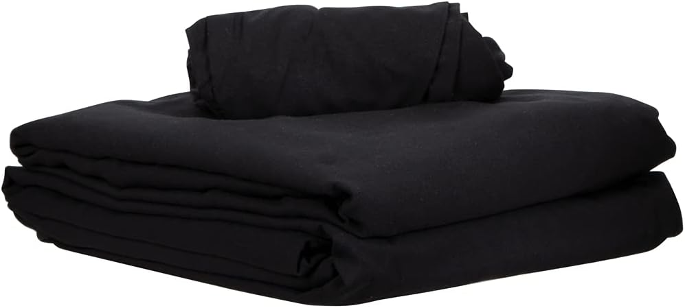 Premium Microfiber Massage Sheet Set - Ultra-Light, Stain & Wrinkle-Resistant | Black 3-Piece Set