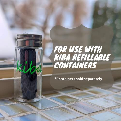 Kiba Bamboo Charcoal Dental Floss Refills - 3 Pack, Vegan Mint