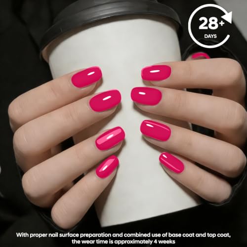 9ml Bright Rose Red Gel Nail Polish - Long-Lasting & Chip Resistant