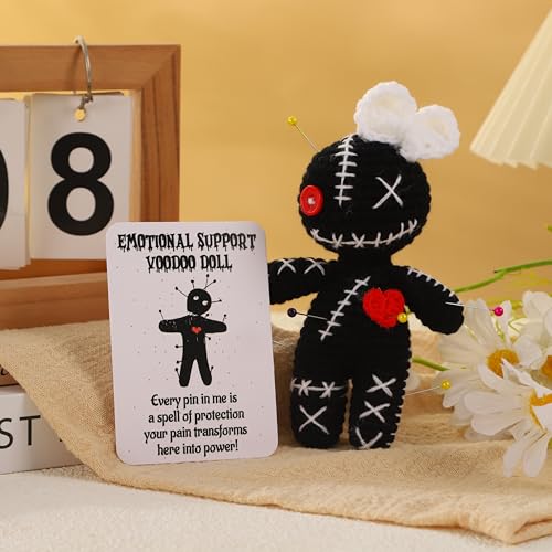 Handmade Positive Crochet Voodoo Doll - Emotional Support Gift