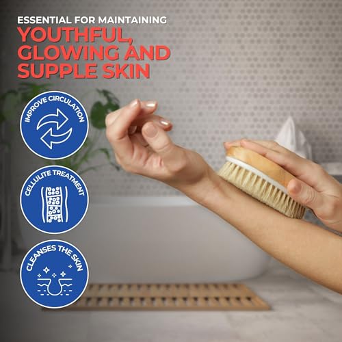 Yerba Prima Tampico Skin Brush - Natural Vegetable Fiber Dry Brushing Tool