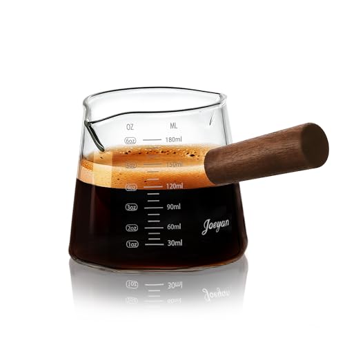 Joeyan 6 oz Borosilicate Glass Measuring Cup with Double Spouts