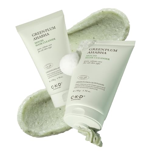 CKD Green Plum AHA BHA Clay Mask & Cleanser for Blackheads & Pores, 4.58 oz