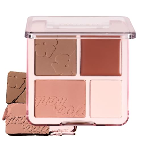 JUDYDOLL 4-in-1 Blush & Highlighter Palette - 101 Bare Essential