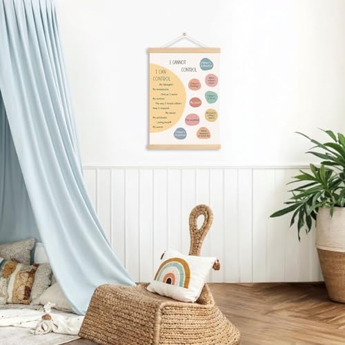 Things I Can Control Mental Health Poster with Hanger Frame - 12.5x17