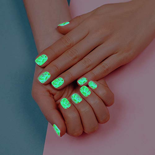 Hot Focus Unicorn Nail Art Kit - Glow in the Dark Stickers & Polish