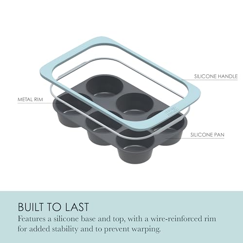 Chicago Metallic Silicone Muffin Pan - 6 Cup Nonstick Bakeware