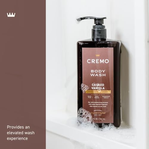 Cremo Casked Vanilla Body Wash for Men, Moisturizing Rich Lather, 32 Fl Oz