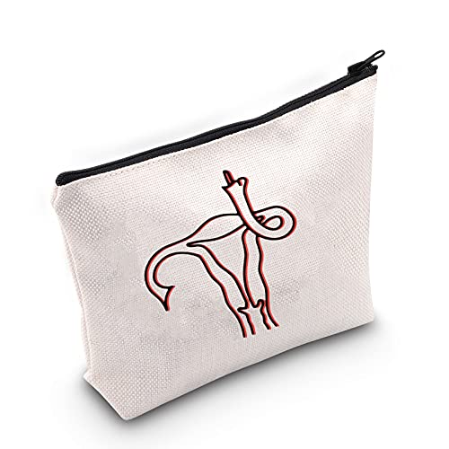 G2TUP Feminist Women Empowerment Makeup Bag V White Bag Travel Cosmetic Pouch