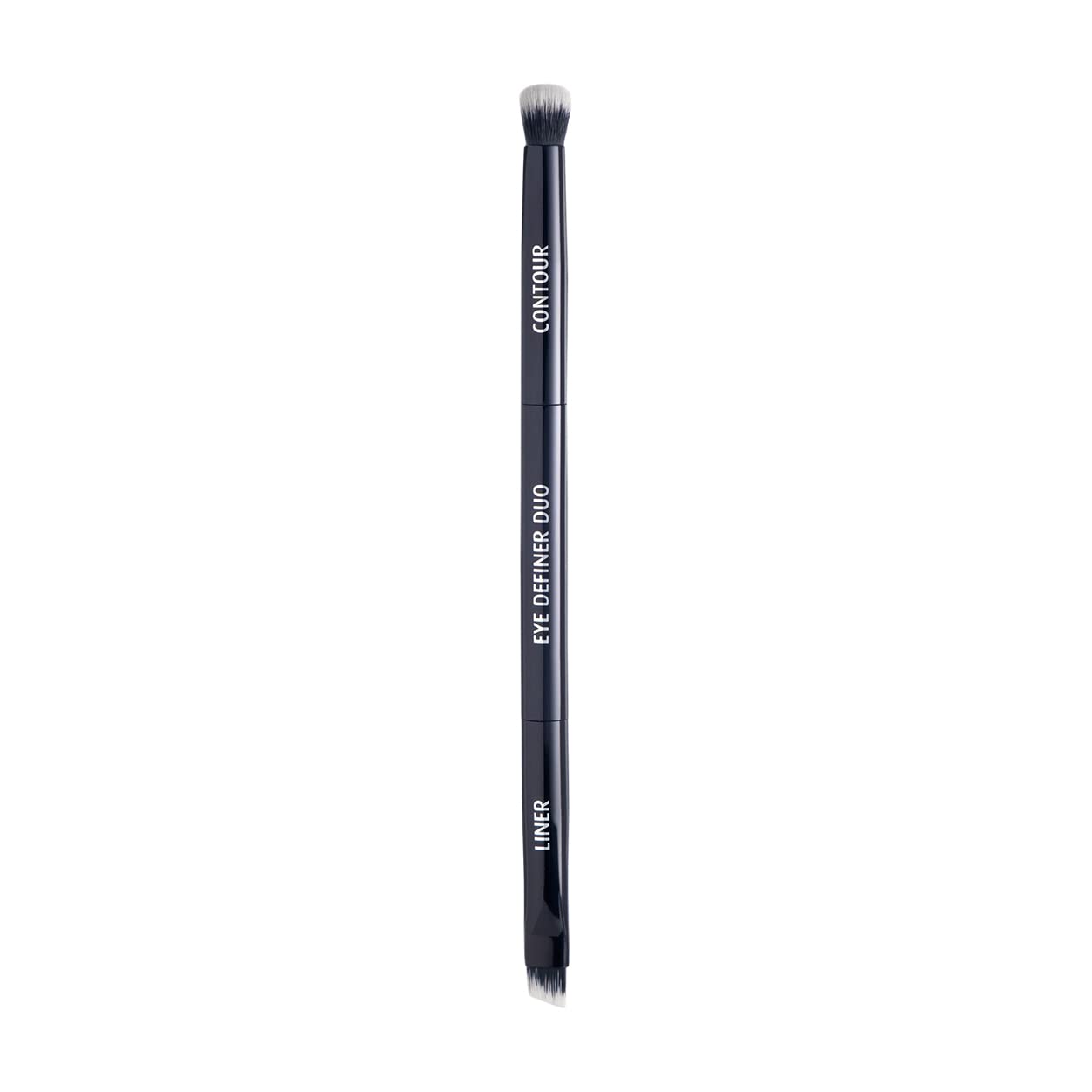 Lune+Aster Eye Definer Duo Brush | Dual-Ended Eye Makeup Brush To Apply Eyeliner, Blend Eyeshadow. Made with Alumium Handle, Vegan Bristles.