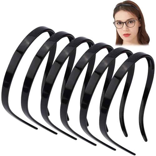 TOBATOBA Square Headbands for Glasses - Comfortable Non-Slip Resin Hairbands