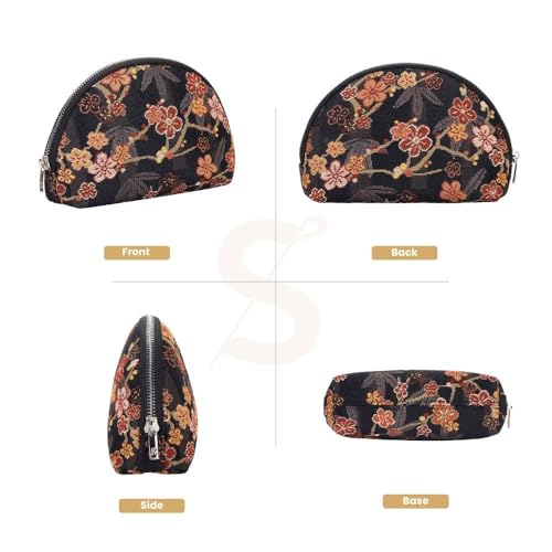Signare Tapestry Cosmetic Bag - Floral Makeup Case for Toiletries
