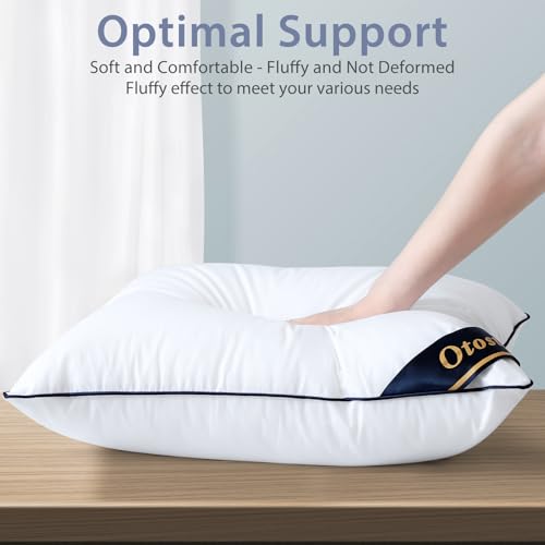 OTOSTAR 12x20 Down Alternative Throw Pillow Insert - Soft Cotton Cover