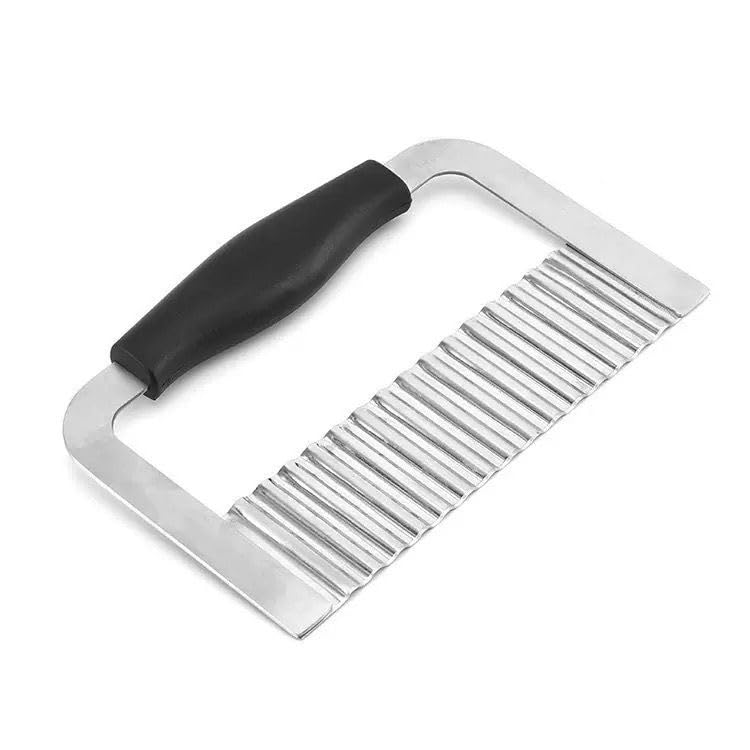 Stainless Steel Crinkle-Cut Wave Slicer for French Fries & Vegetables