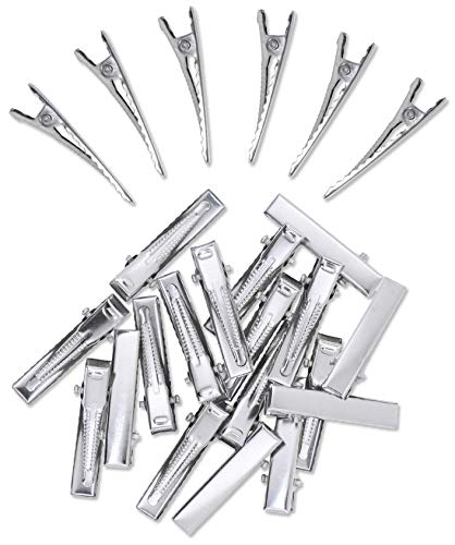 Mandala Crafts 1.25-Inch Metal Alligator Hair Clips - 200 Pack