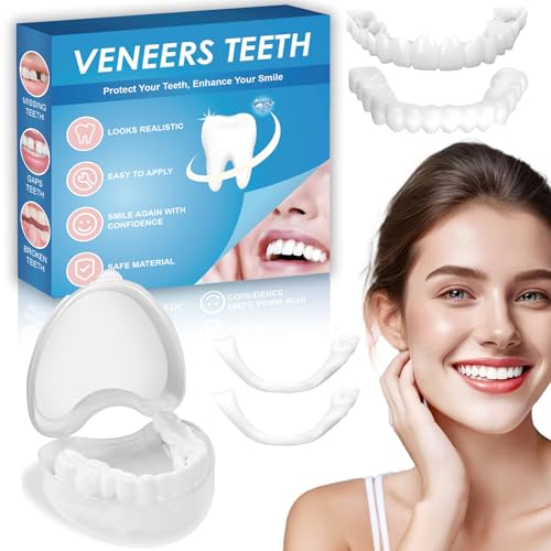 Temporary Smile Veneers Kit - Natural Looking Cosmetic Teeth for Comfort Fit
