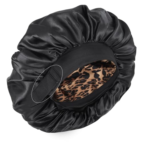 Silk Bonnet for Sleeping - Double Layer Adjustable Satin Cap