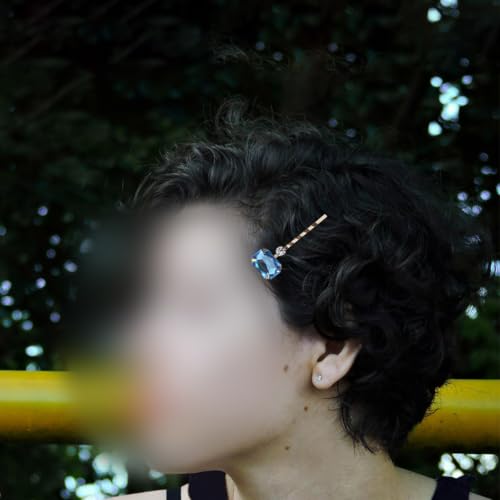 6 Pack Colorful Rhinestone Bobby Pins for Women & Girls