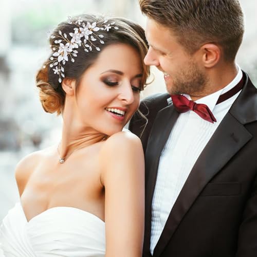 inSowni Gold Bridal Hair Comb Set with Rhinestones & Pearls - 18 Pieces