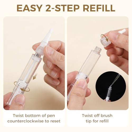 Refillable Cuticle Oil Pen Set - 3 Pack, 5ml Leak-Proof