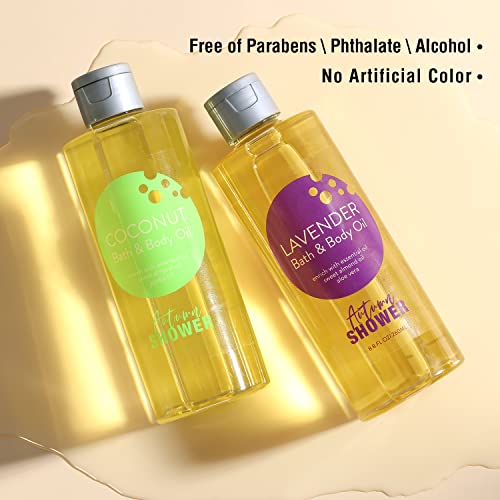 Lavender & Coconut Bath Oil with Sweet Almond, 8.8 fl oz (Pack of 2)