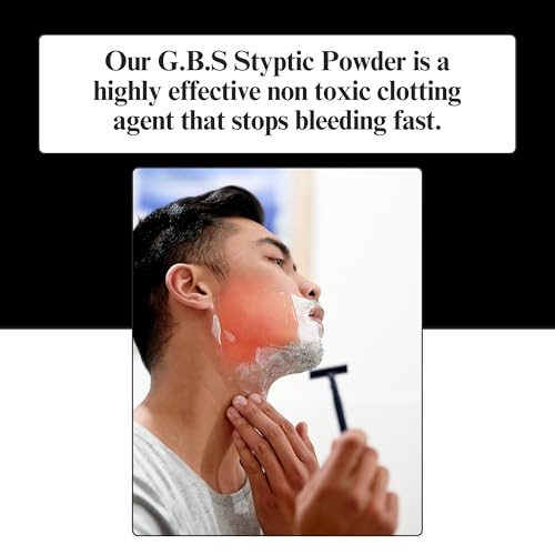 Styptic Powder Jars ? Professional Grooming First Aid for Shaving Nicks, Razor Cuts & Razor Burn ? Quick Healing Blood Stop Powder, 3 Pack (.18 oz Each)