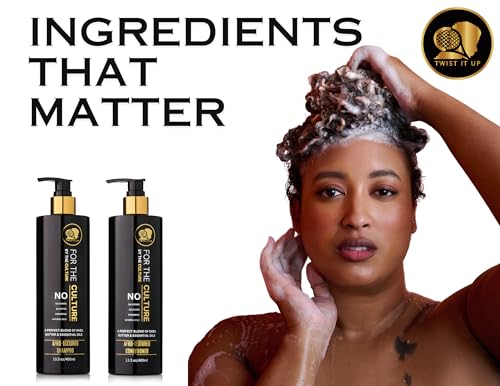 Twist It Up Sulfate-Free Curly Hair Shampoo with Natural Ingredients for Afro & Wavy Hair