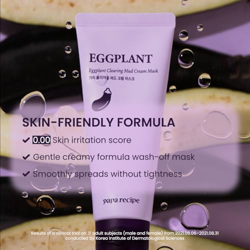 Papa Recipe Eggplant Mud Cream Mask for Pore Clearing & Hydration - 1 Piece