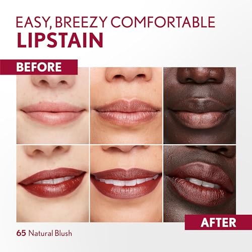 Covergirl Outlast Lipstain, 65 Natural Blush, Smooth Application, Precise Pen-Like Tip, Transfer-Proof, Satin Stained Finish, Vegan Formula, 0.06oz