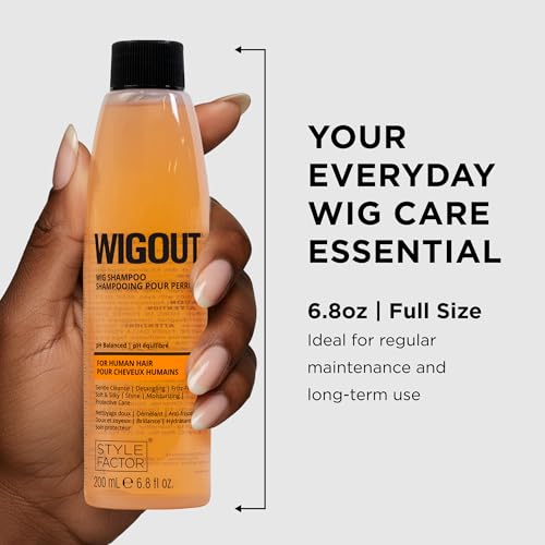 Style Factor WIGOUT Wig Shampoo - pH Balanced & Moisturizing 6.8 Fl Oz
