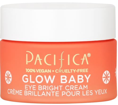 Pacifica Glow Baby Eye Bright Cream – Brightening Under Eye Cream with Vitamin C & Caffeine for Dark Circles