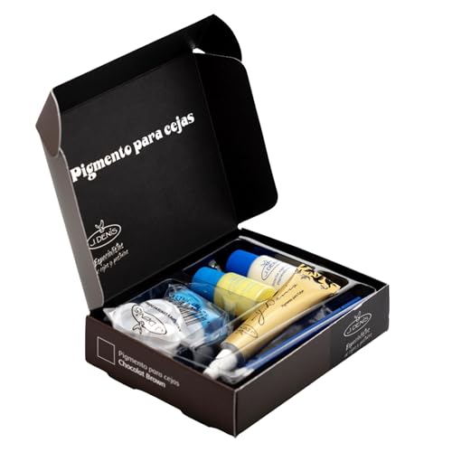 J Denis Eyebrow Pigment Kit - Chocolate Tint for Defined Brows 8g Set