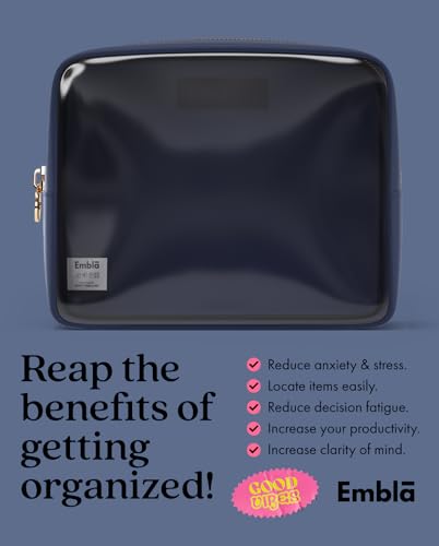 Large Sapphire Makeup Bag for Women - Waterproof Travel Organizer