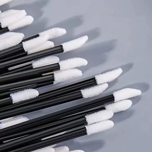 600-Piece Disposable Lip Gloss Wands - Soft Flocked Lipstick Applicators