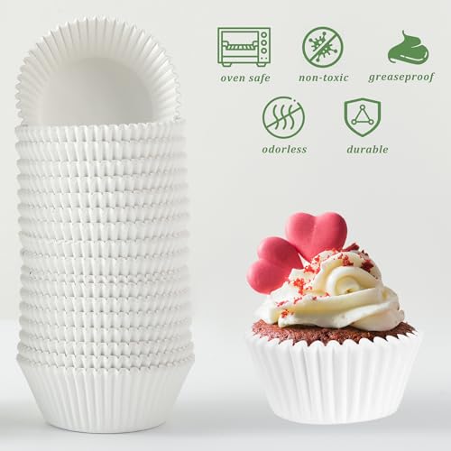 1000 Mini Unbleached Paper Cupcake Liners - 2 Inch Baking Cups